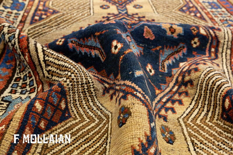 فرش کناره دستباف آنتیک ایرانی سراب با طرح ایتسلیزه کد:۶۵۷۸۶۸۳۱
